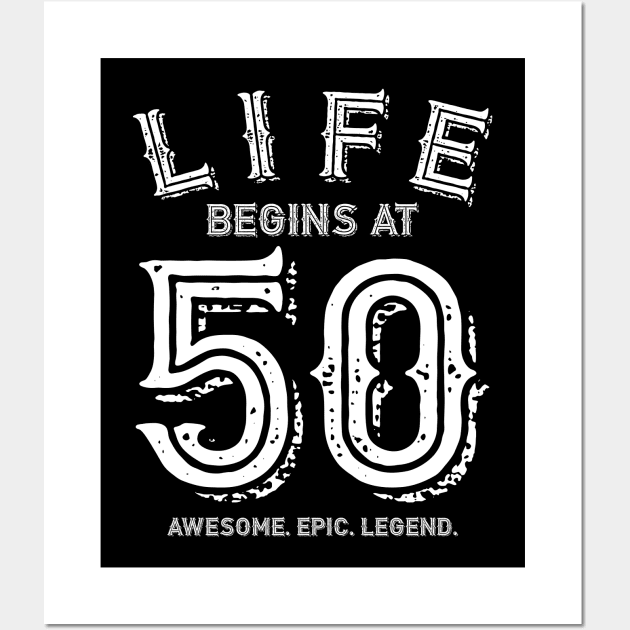 Life Begins at 50 Wall Art by colorsplash